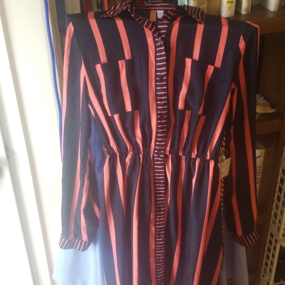 Xhiliration button up shirt dress